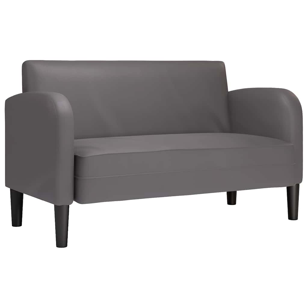 Canapé causeuse gris 110 cm similicuir - XIOS