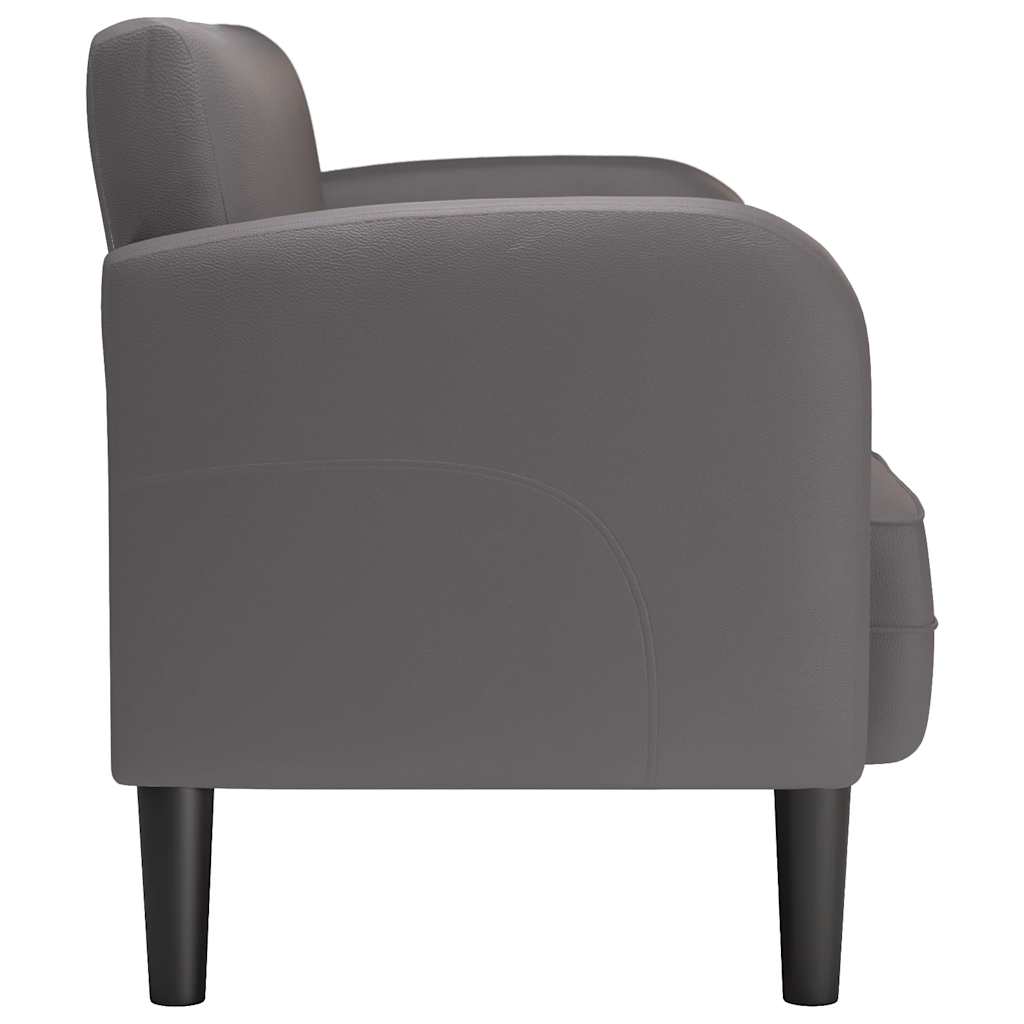 Canapé causeuse gris 110 cm similicuir - XIOS