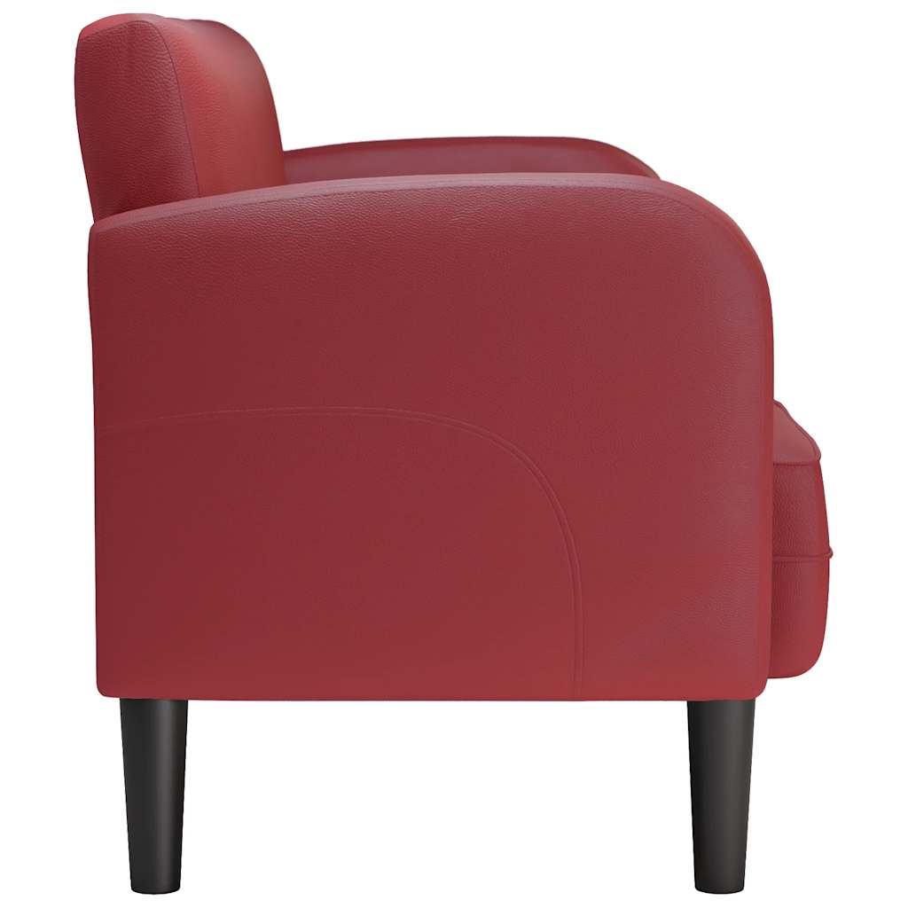 Canapé causeuse rouge bordeaux 110 cm similicuir - XIOS