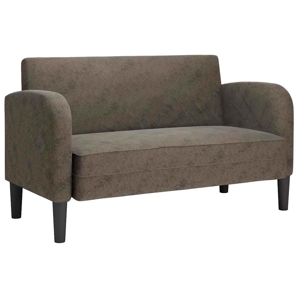 Canapé causeuse gris foncé 110 cm similicuir - XIOS