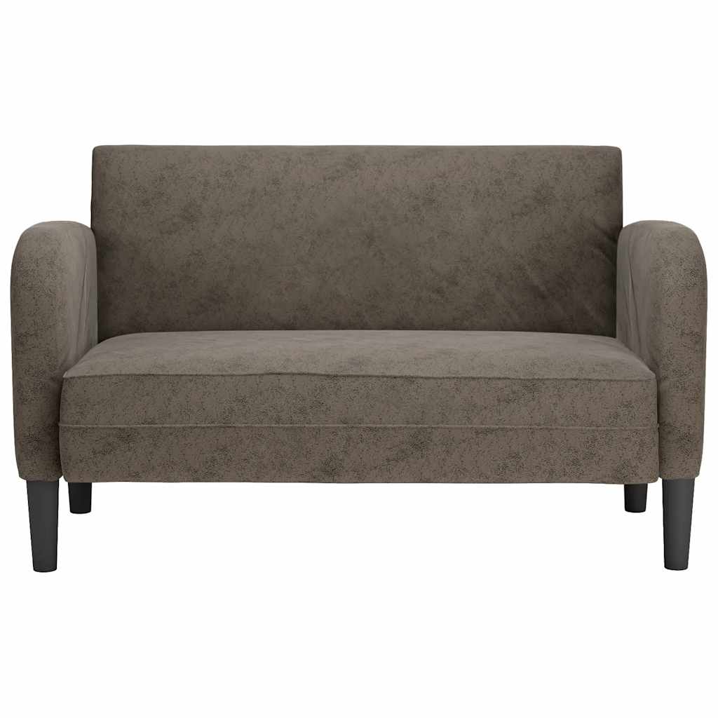 Canapé causeuse gris foncé 110 cm similicuir - XIOS