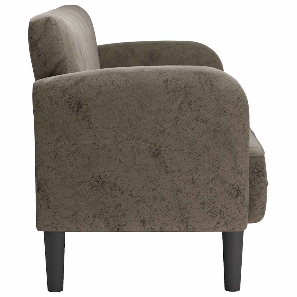 Canapé causeuse gris foncé 110 cm similicuir - XIOS