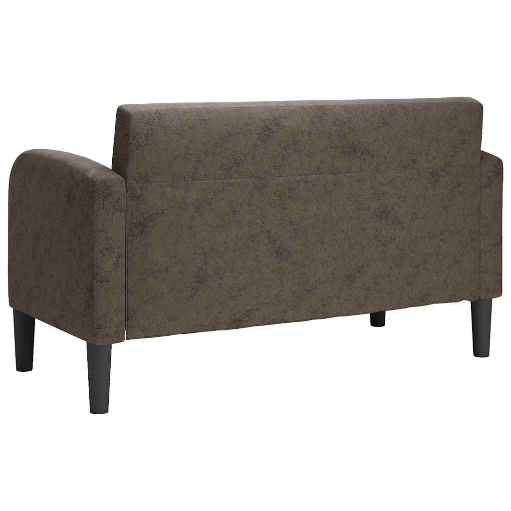 Canapé causeuse gris foncé 110 cm similicuir - XIOS