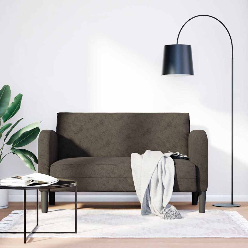 Canapé causeuse gris foncé 110 cm similicuir - XIOS