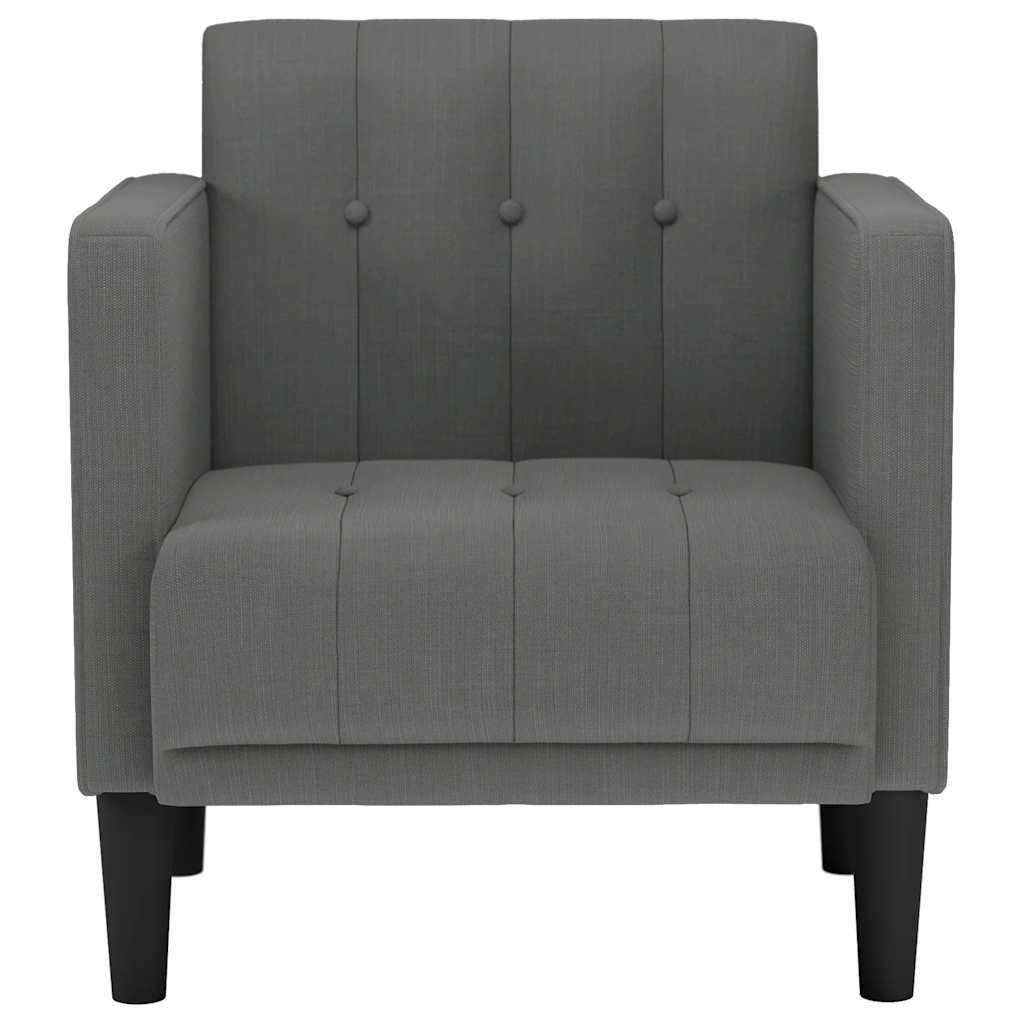 Canapé-chaise accoudoirs gris foncé 53 cm tissu - XIOS