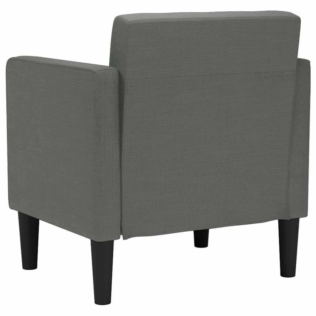 Canapé-chaise accoudoirs gris foncé 53 cm tissu - XIOS