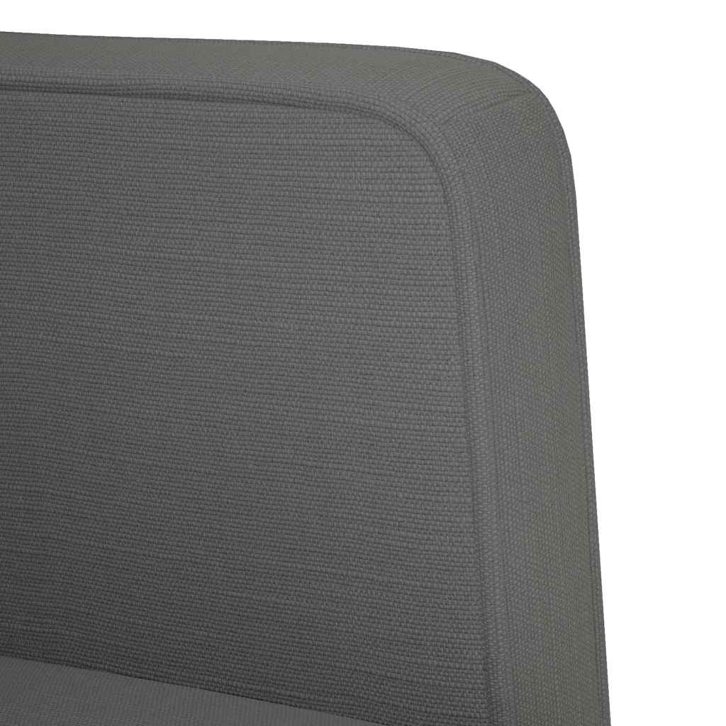 Canapé-chaise accoudoirs gris foncé 53 cm tissu - XIOS