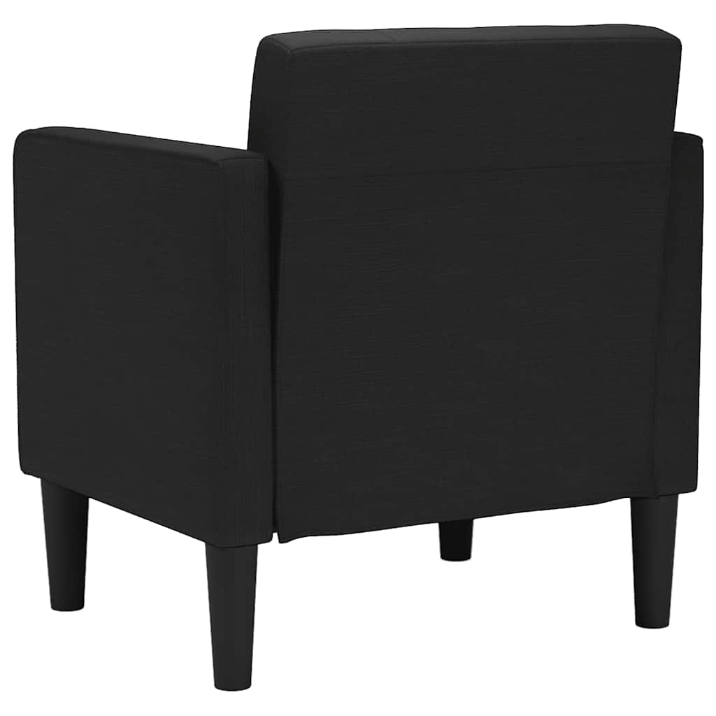 Fauteuil canapé avec accoudoirs tissu noir 53 cm - XIOS