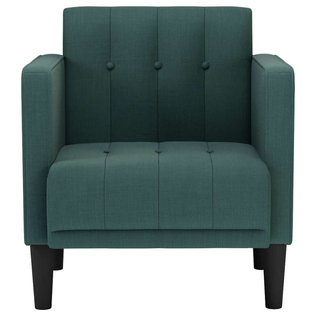 Fauteuil canapé avec accoudoirs tissu vert foncé 53 cm - XIOS