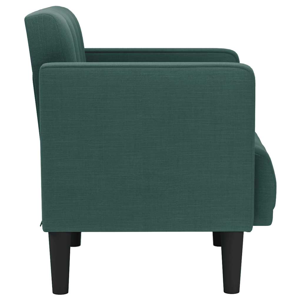 Fauteuil canapé avec accoudoirs tissu vert foncé 53 cm - XIOS