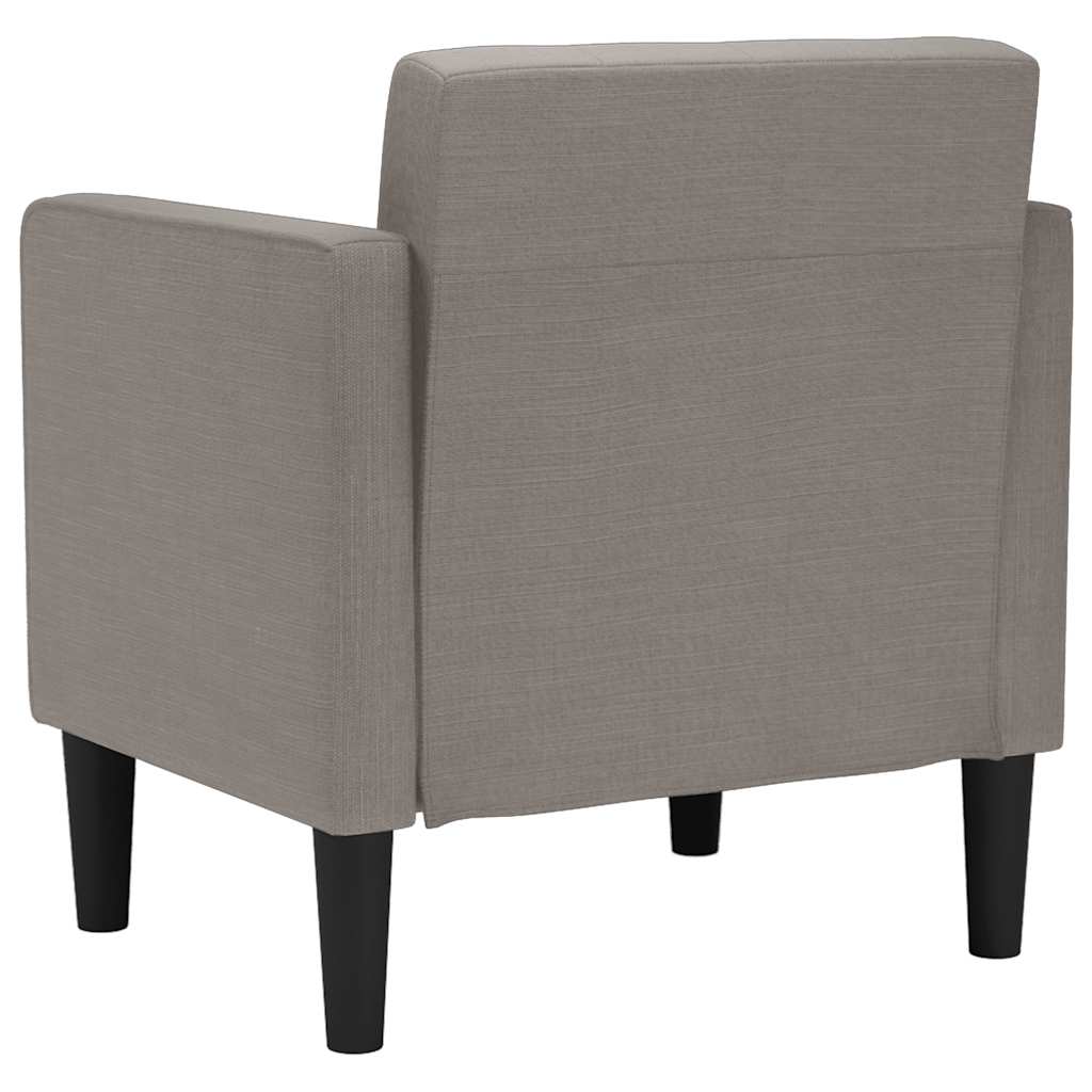 Fauteuil avec accoudoirs tissu taupe 53 cm - XIOS