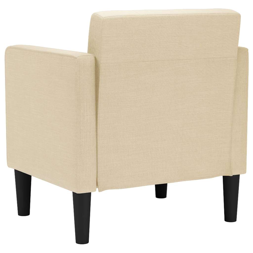 Fauteuil canapé avec accoudoirs tissu crème 53 cm - XIOS
