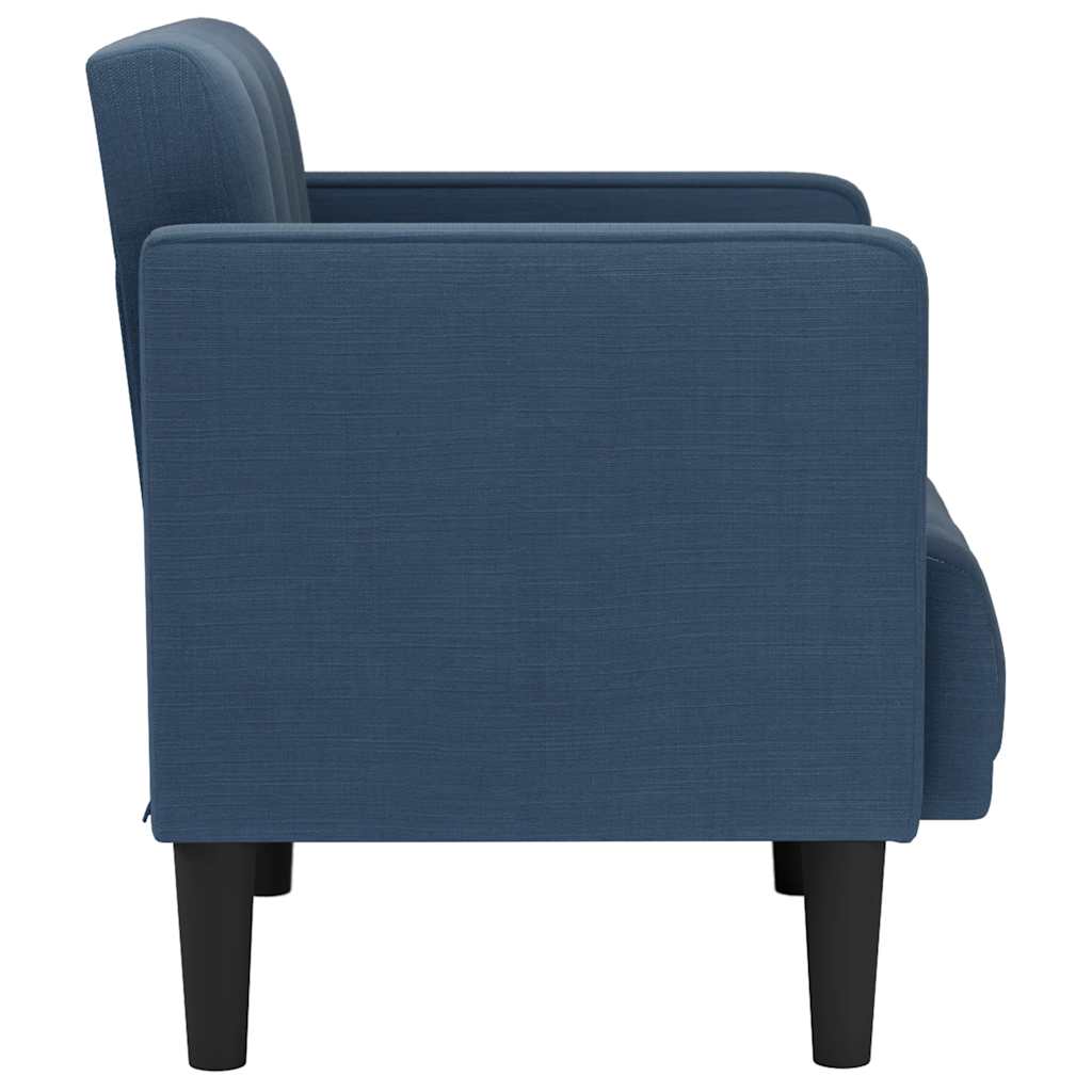 Fauteuil canapé avec accoudoirs tissu bleu 53 cm - XIOS