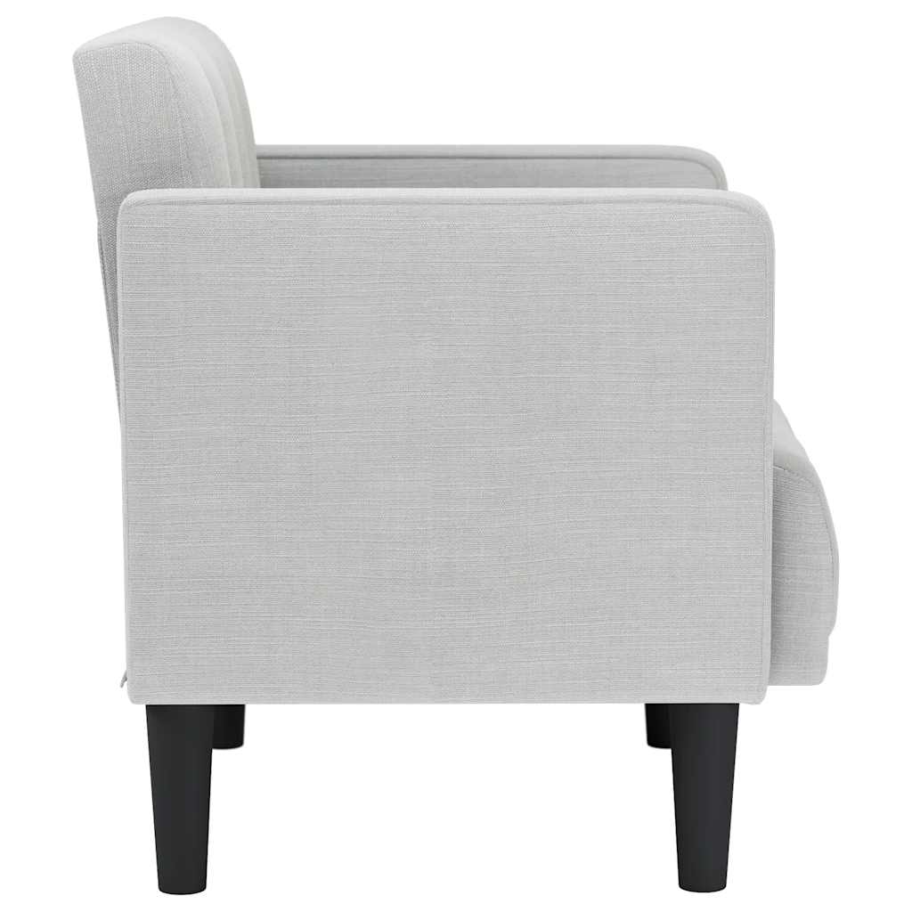 Fauteuil canapé avec accoudoirs tissu gris nuage 53 cm - XIOS