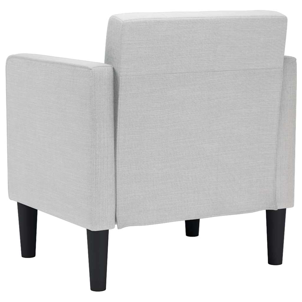 Fauteuil canapé avec accoudoirs tissu gris nuage 53 cm - XIOS