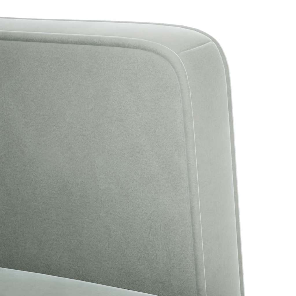 Fauteuil avec accoudoirs gris clair 53 cm velours - XIOS