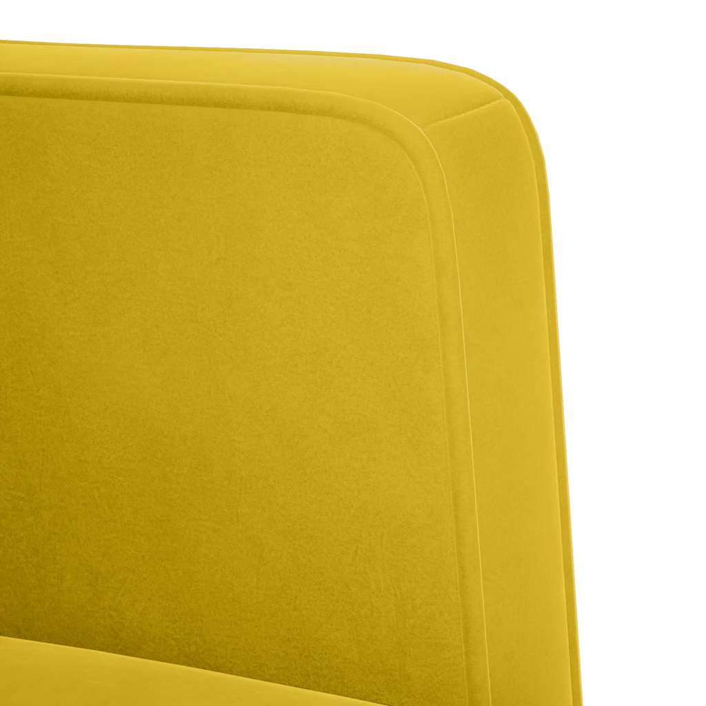 Fauteuil avec accoudoirs velours jaune 53 cm - XIOS