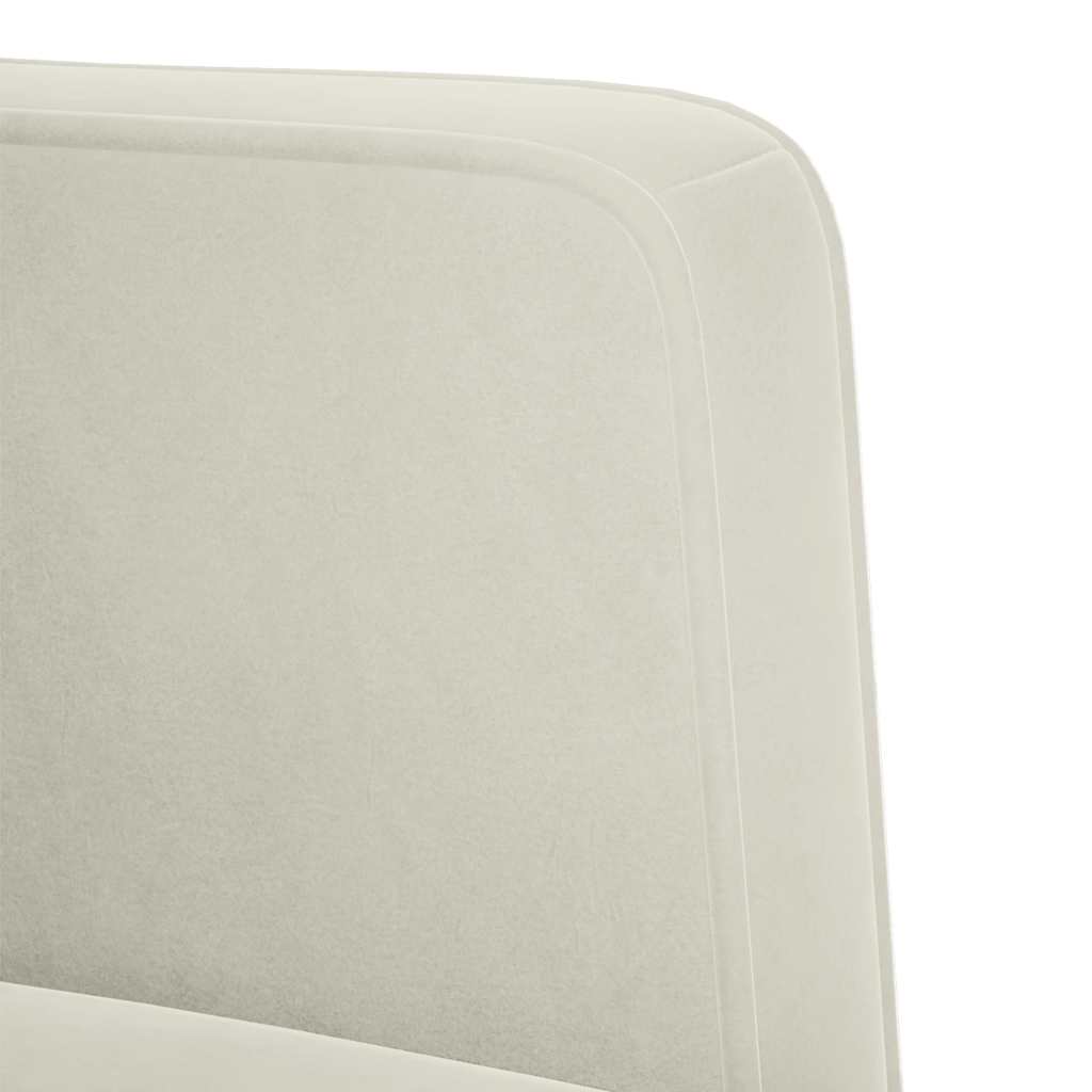 Fauteuil canapé avec accoudoirs couleur crème 53 cm velours - XIOS