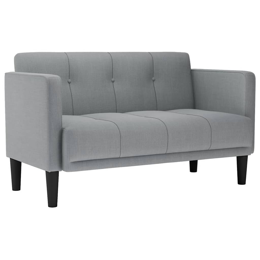 Canapé deux places gris clair 111 cm en tissu - XIOS