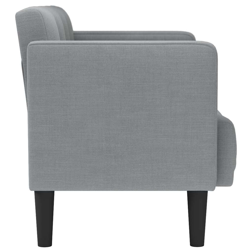 Canapé deux places gris clair 111 cm en tissu - XIOS