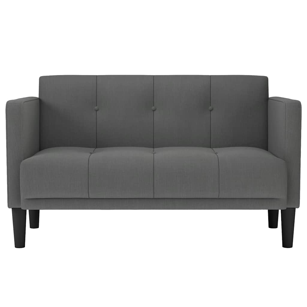 Canapé deux places gris foncé 111 cm en tissu - XIOS