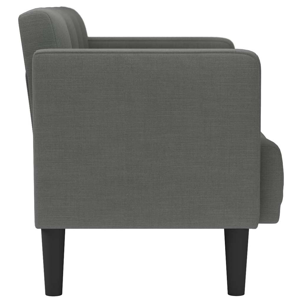 Canapé deux places gris foncé 111 cm en tissu - XIOS