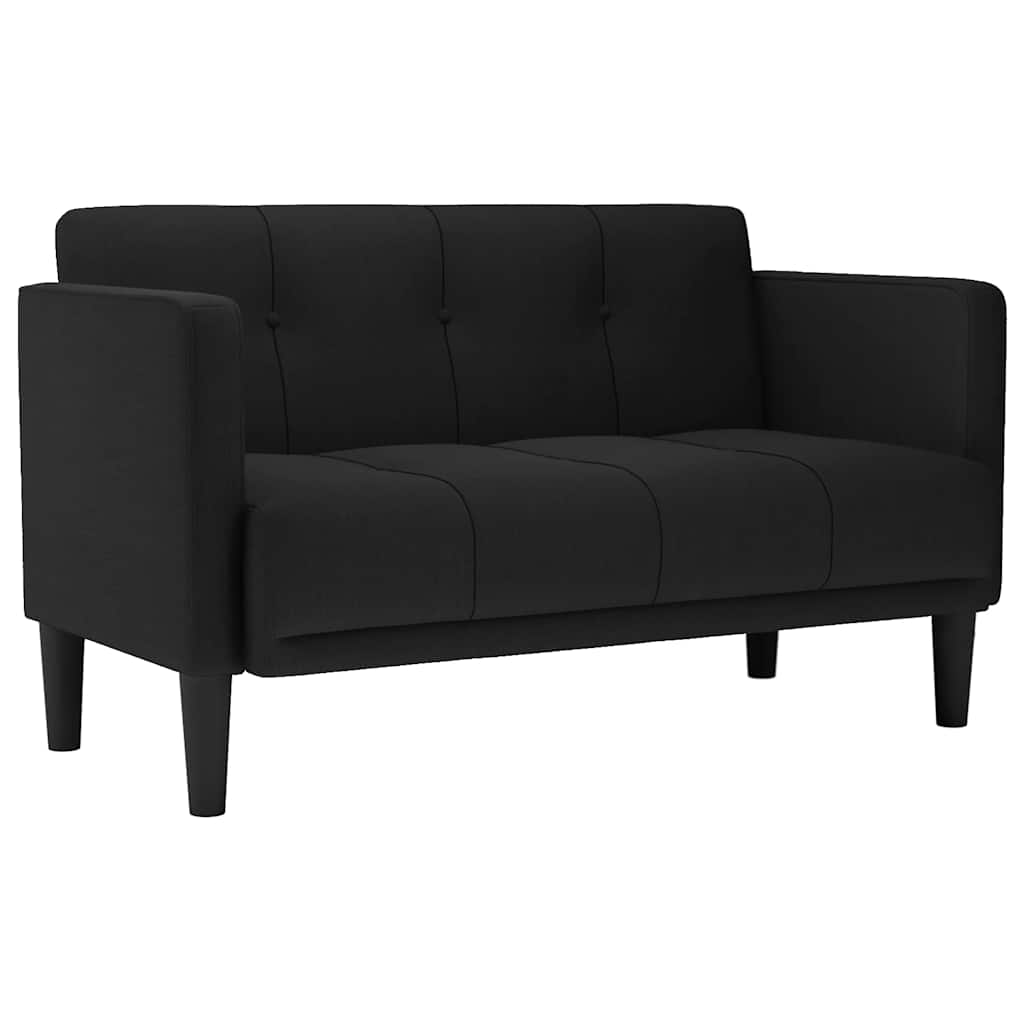 Canapé deux places noir 111 cm en tissu - XIOS