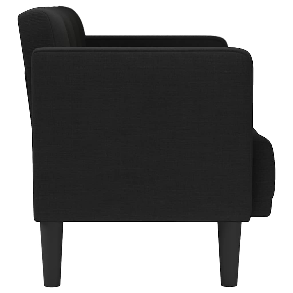 Canapé deux places noir 111 cm en tissu - XIOS