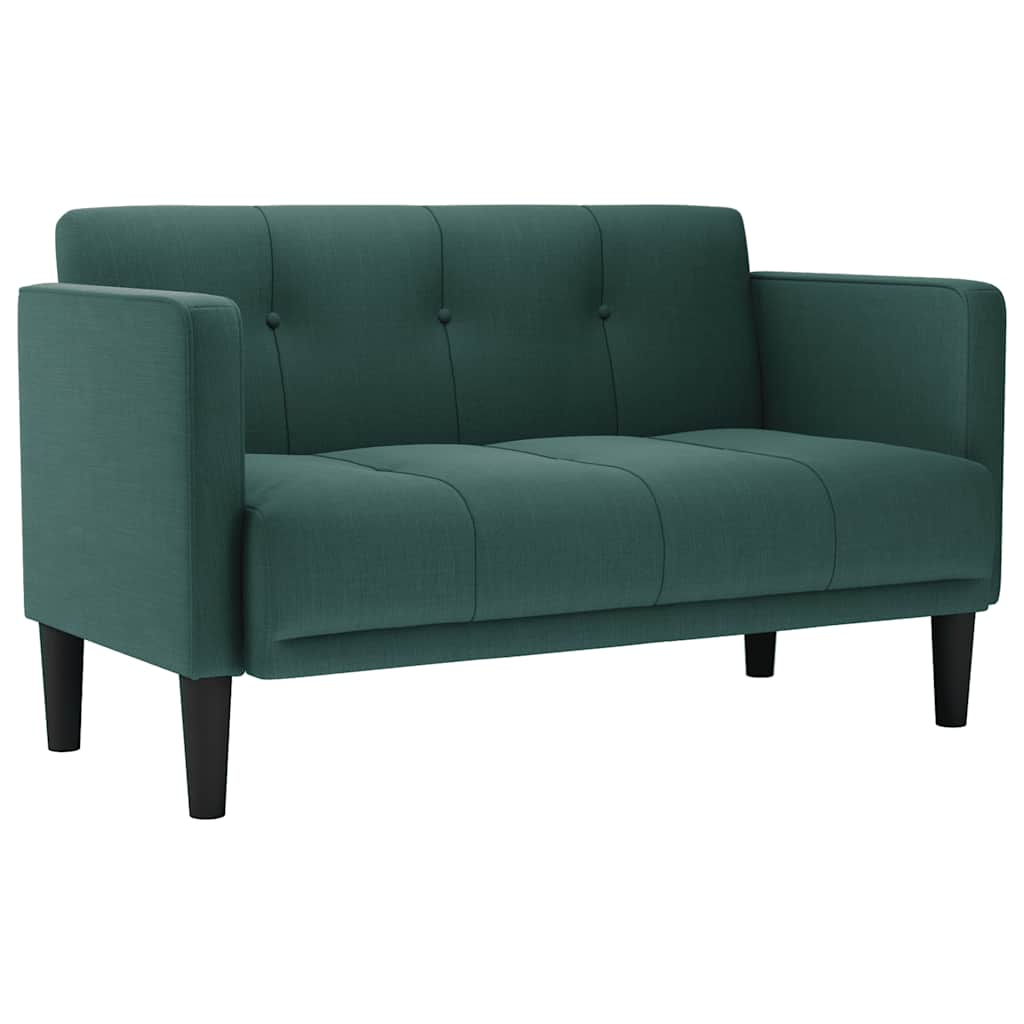 Canapé deux places vert foncé 111 cm en tissu - XIOS