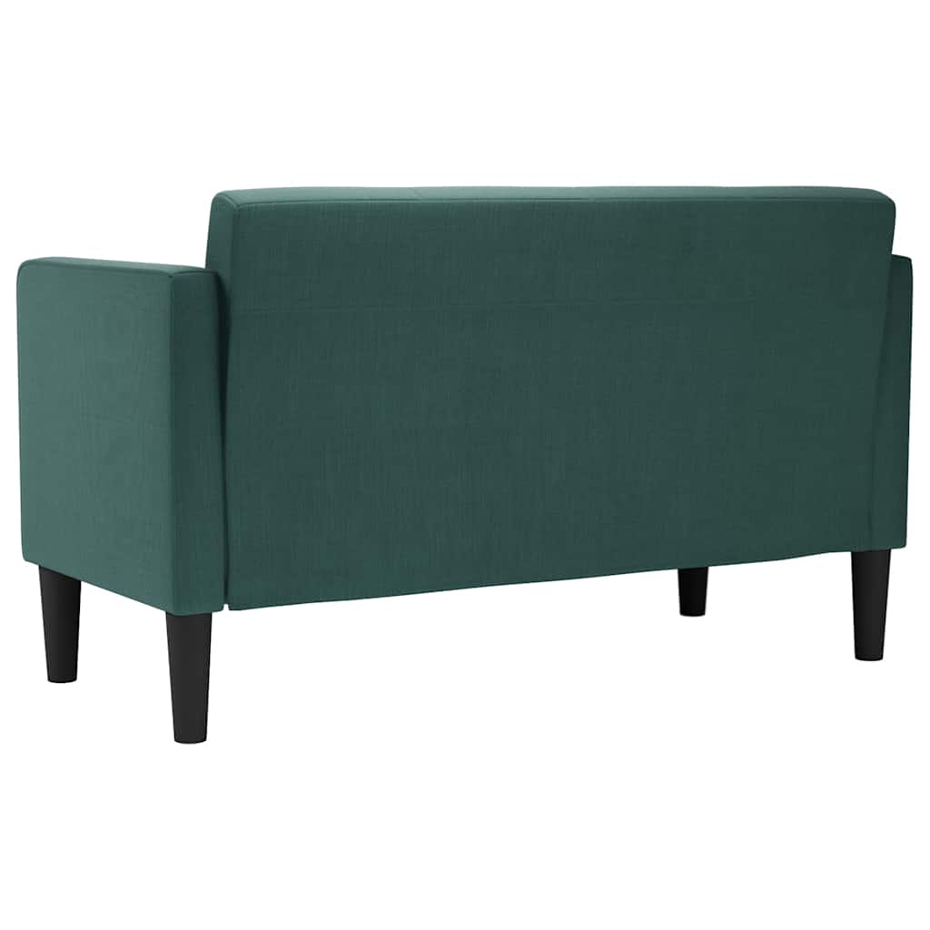 Canapé deux places vert foncé 111 cm en tissu - XIOS