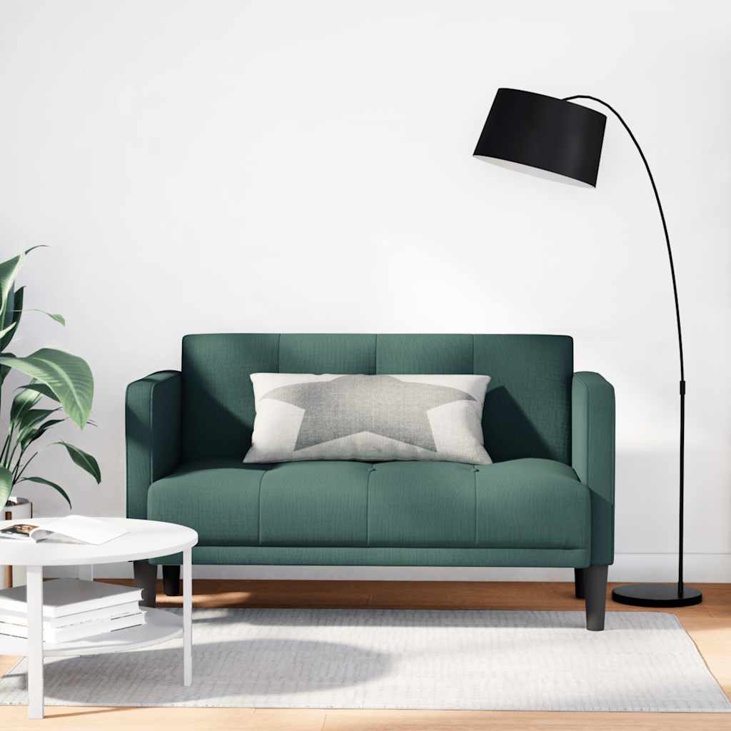 Canapé deux places vert foncé 111 cm en tissu - XIOS