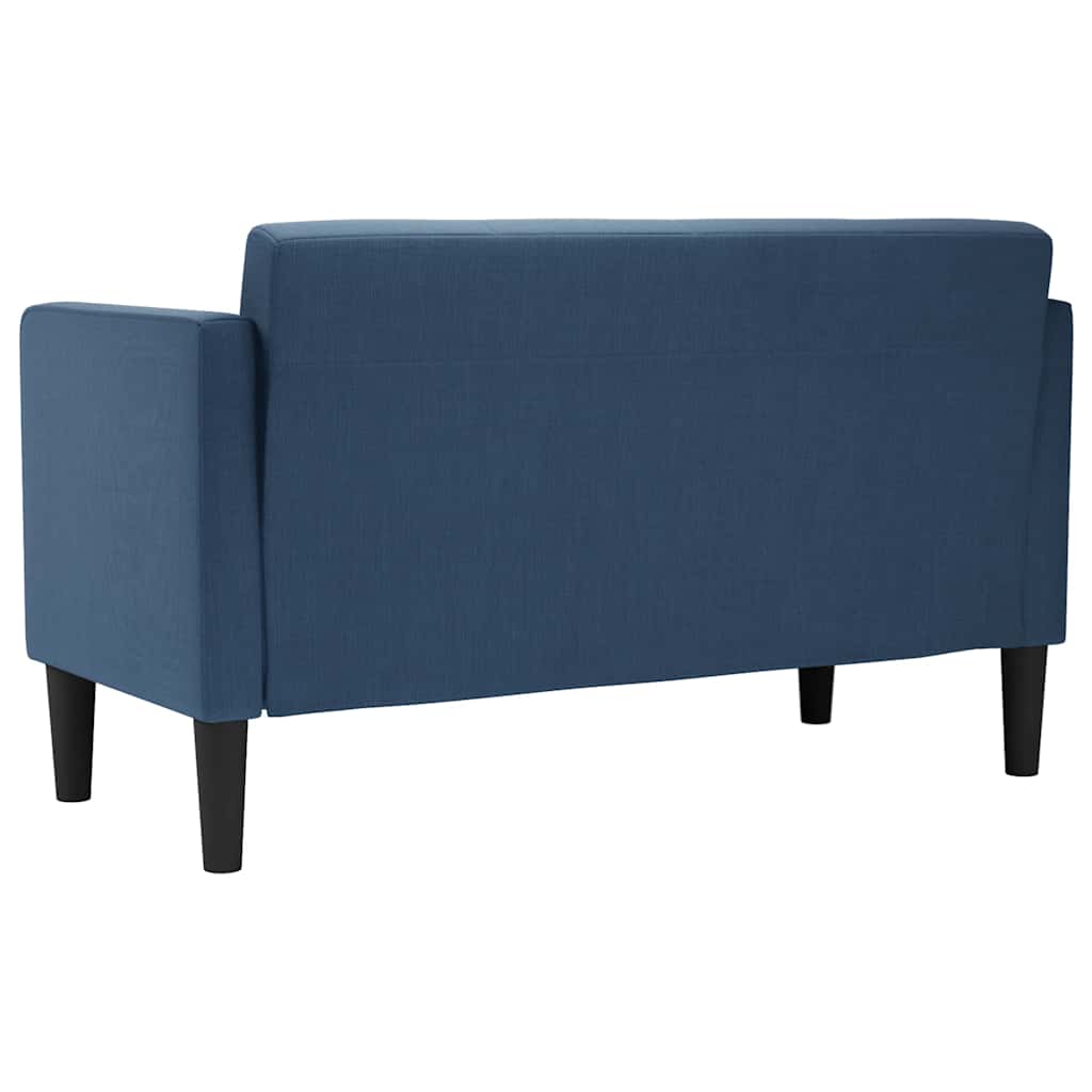 Canapé deux places bleu 111 cm en tissu - XIOS