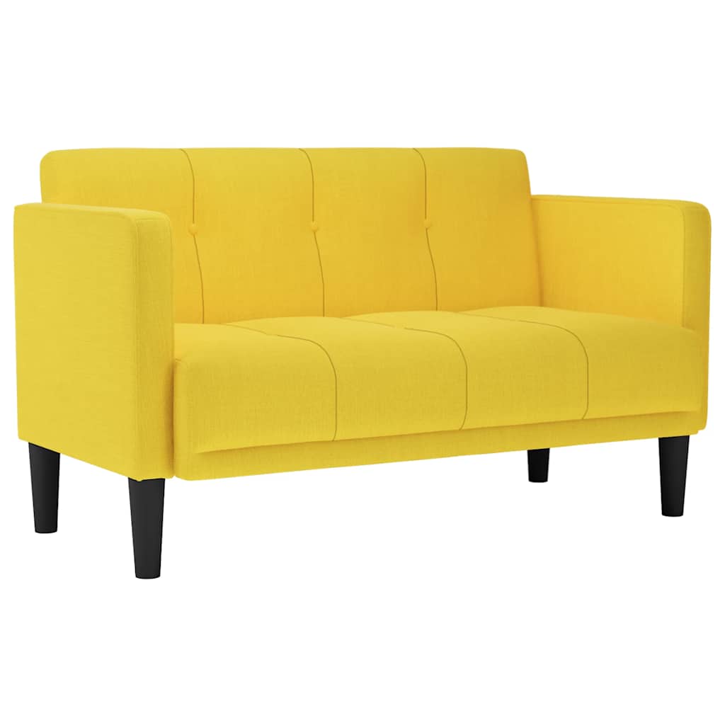 Canapé deux places jaune 111 cm en tissu - XIOS