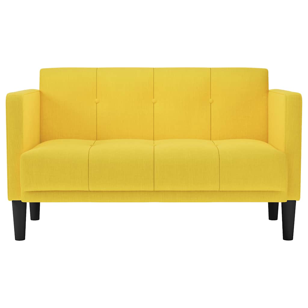 Canapé deux places jaune 111 cm en tissu - XIOS