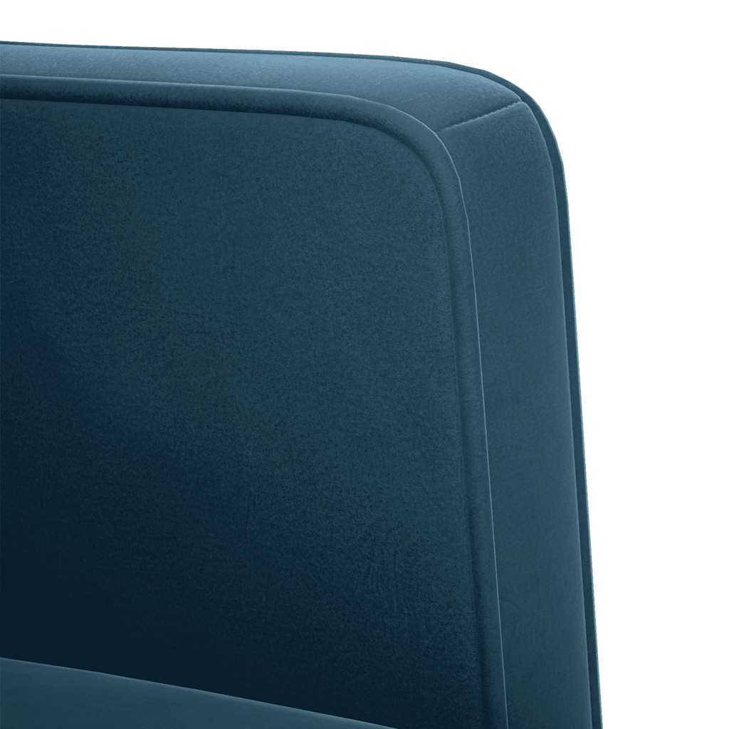 Canapé deux places bleu 111 cm velours - XIOS