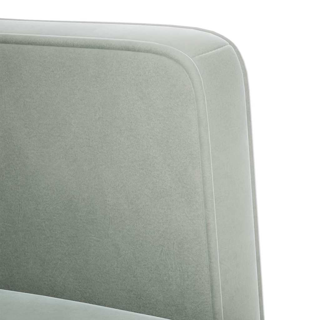 Canapé deux places gris clair 111 cm velours - XIOS