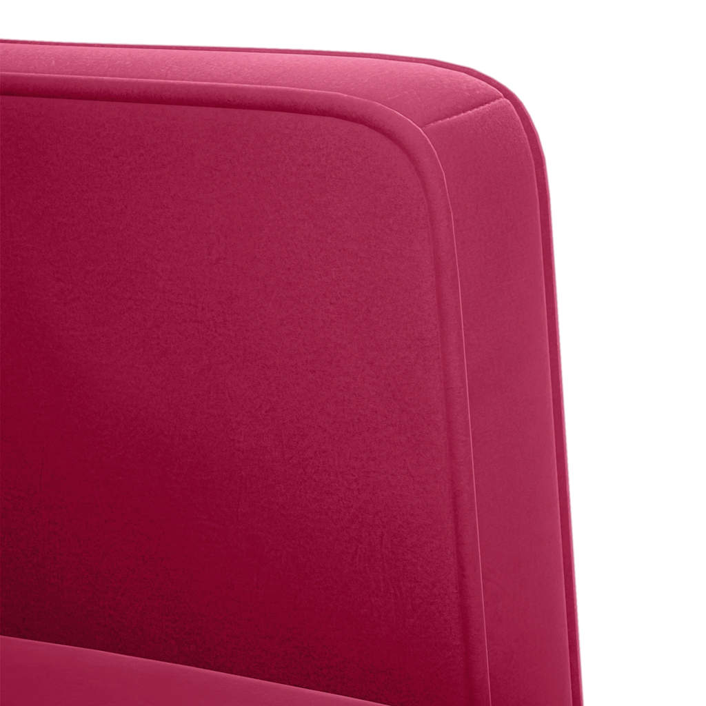 Canapé deux places rouge vin 111 cm velours - XIOS