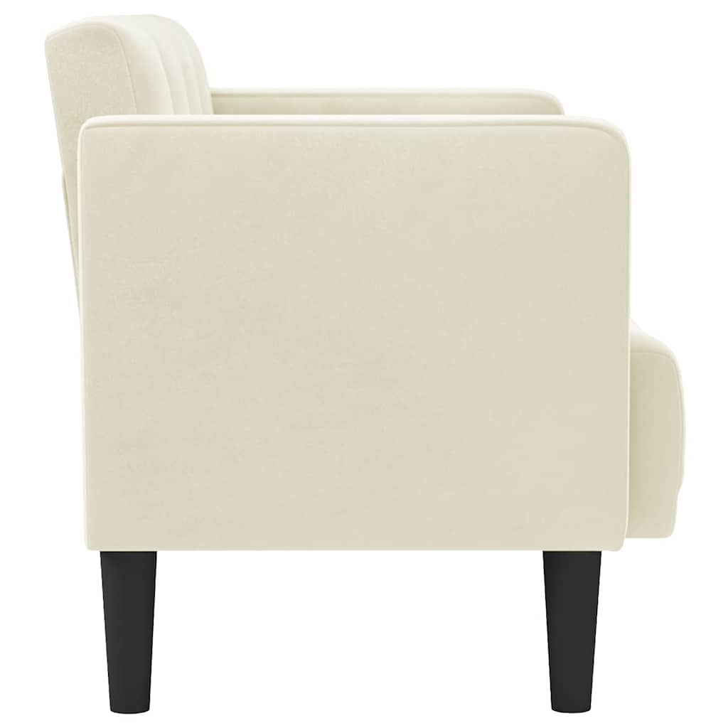 Canapé deux places Crème 111 cm Velours - XIOS