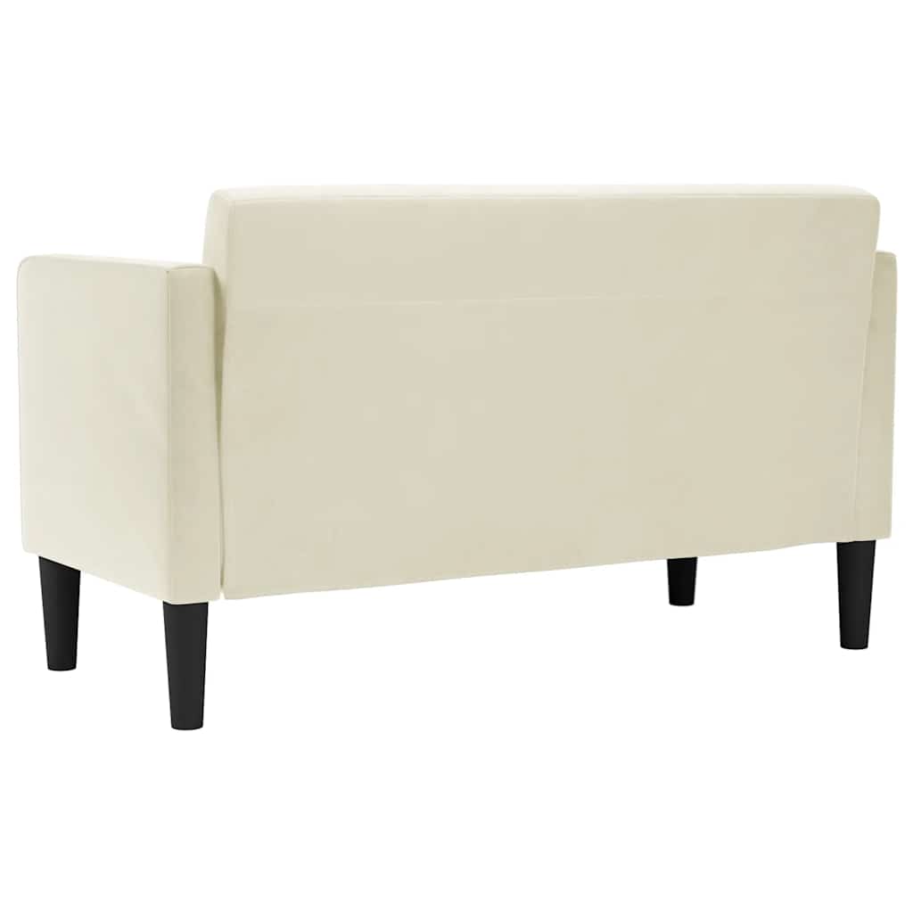Canapé deux places Crème 111 cm Velours - XIOS