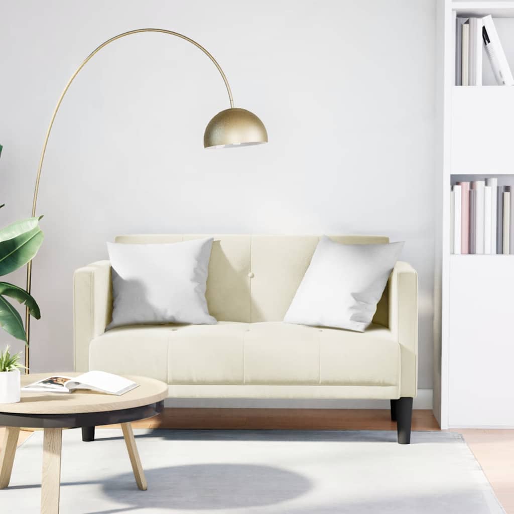 Canapé deux places Crème 111 cm Velours - XIOS