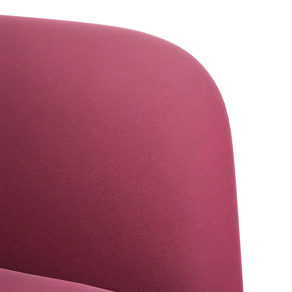 Fauteuil avec accoudoirs rouge bordeaux 54 cm velours - XIOS