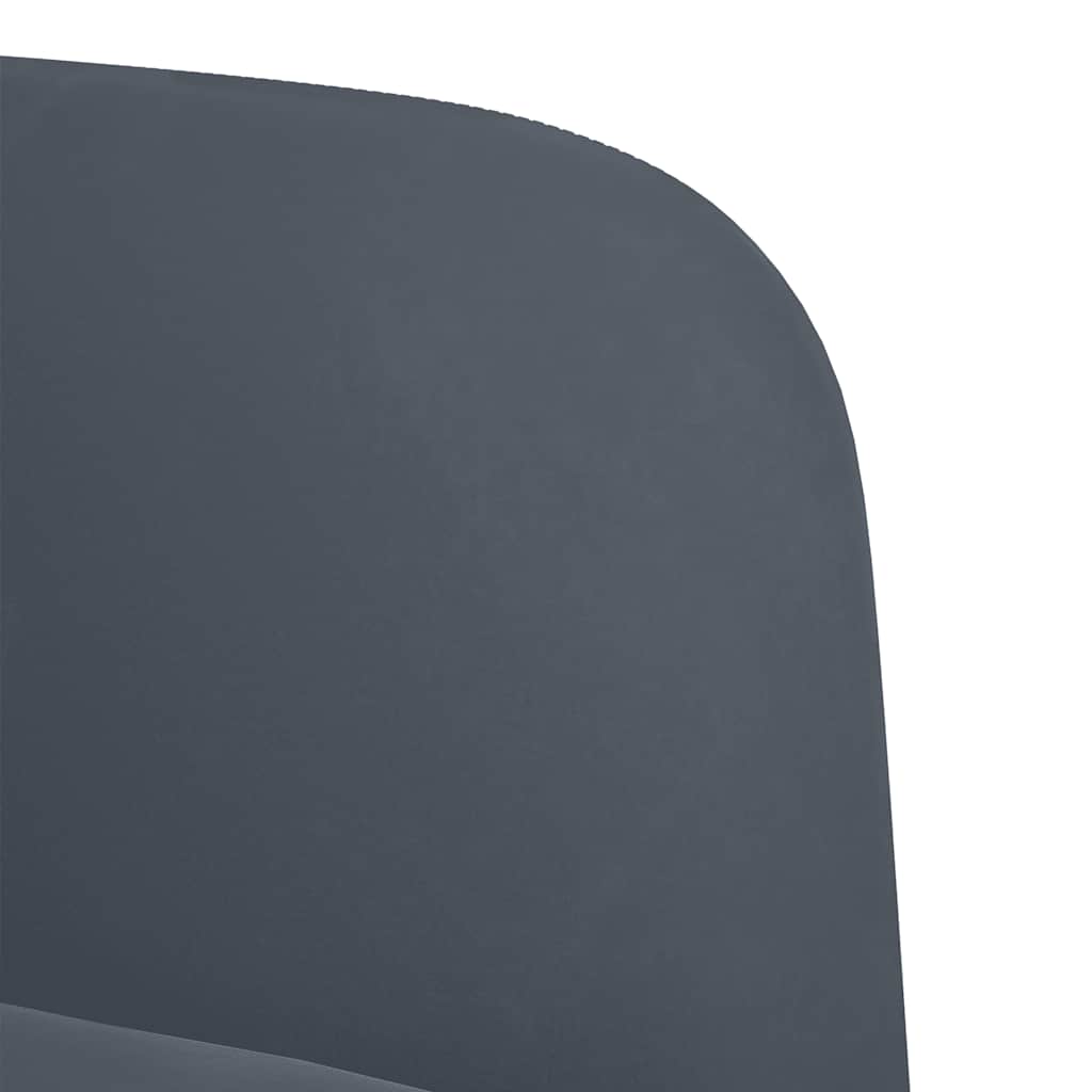 Canapé causeuse gris foncé 109 cm velours - XIOS