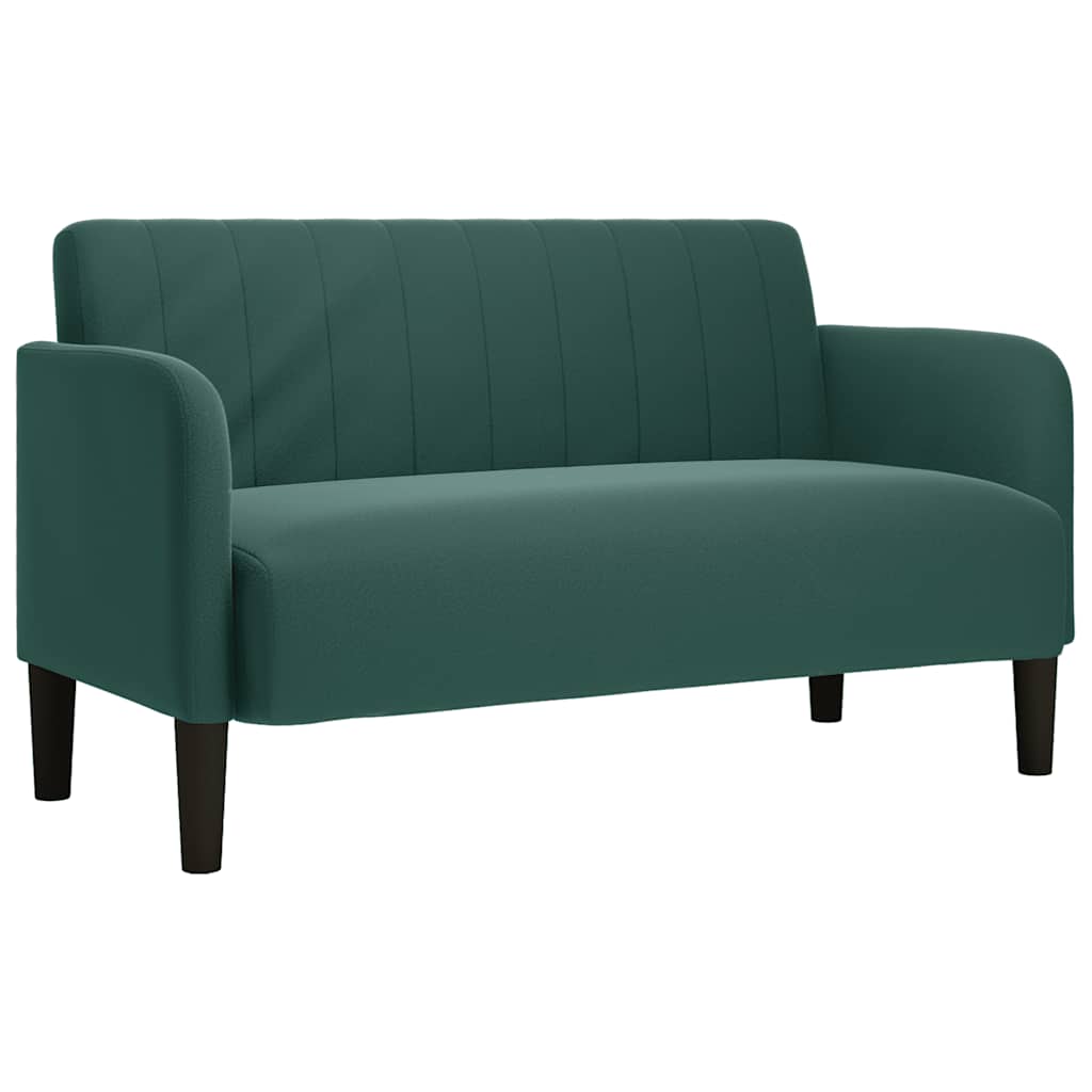 Canapé causeuse vert foncé 109 cm velours - XIOS