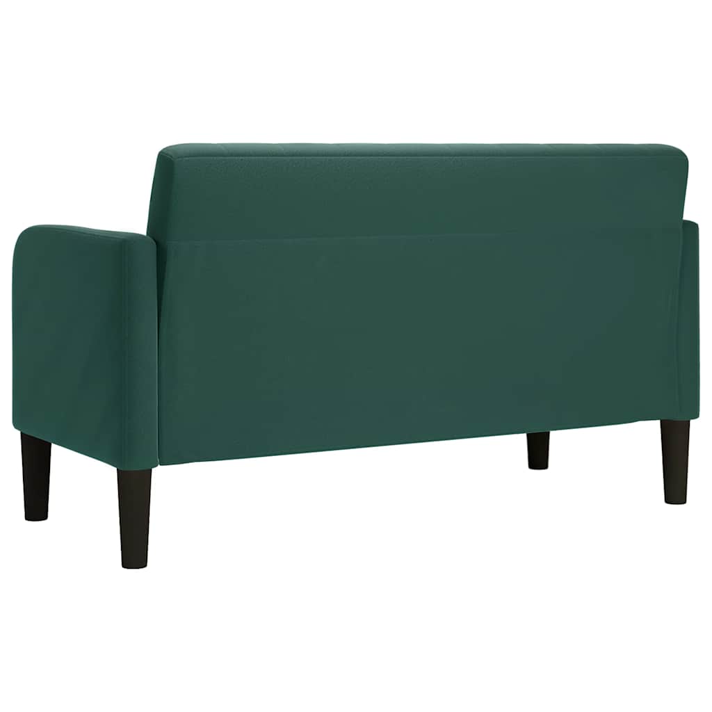 Canapé causeuse vert foncé 109 cm velours - XIOS