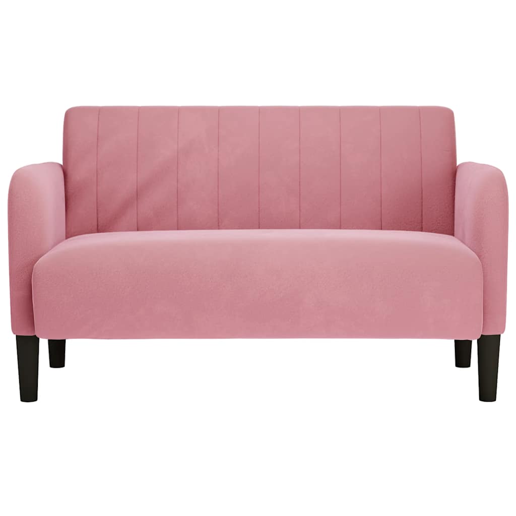 Canapé causeuse rose 109 cm velours - XIOS