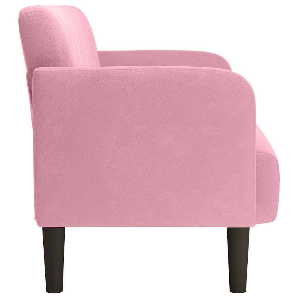 Canapé causeuse rose 109 cm velours - XIOS