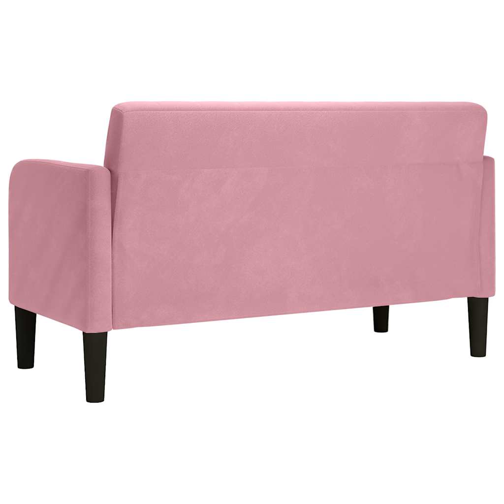 Canapé causeuse rose 109 cm velours - XIOS