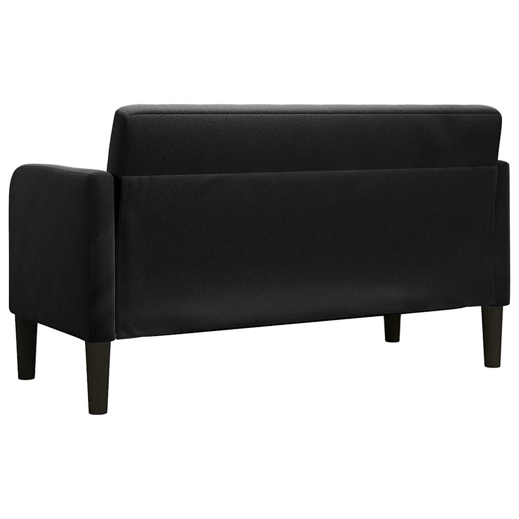 Canapé causeuse noir 109 cm velours - XIOS
