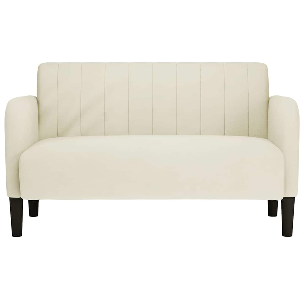 Canapé causeuse crème 109 cm velours - XIOS