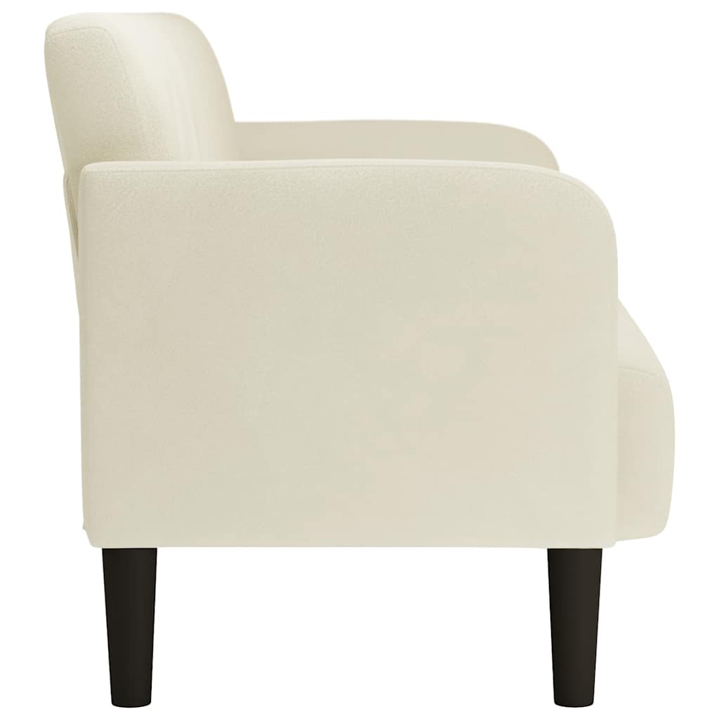 Canapé causeuse crème 109 cm velours - XIOS